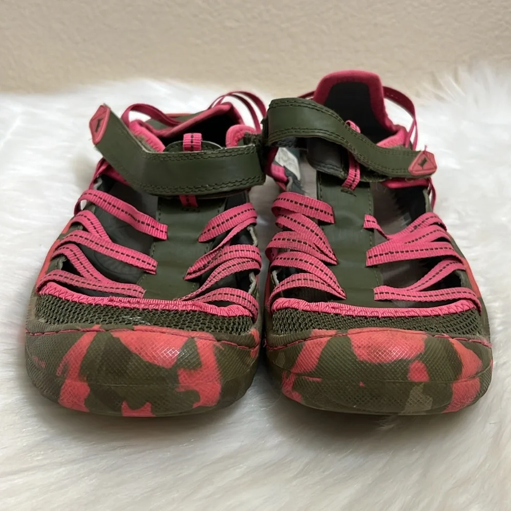 Jambu Army Green Pink Water Shoes Sandals